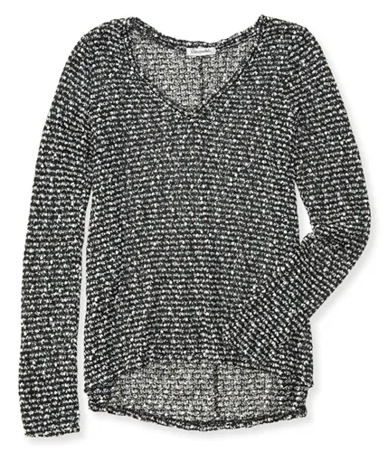 Aeropostale Womens Sheer Textured Pullover Sweater