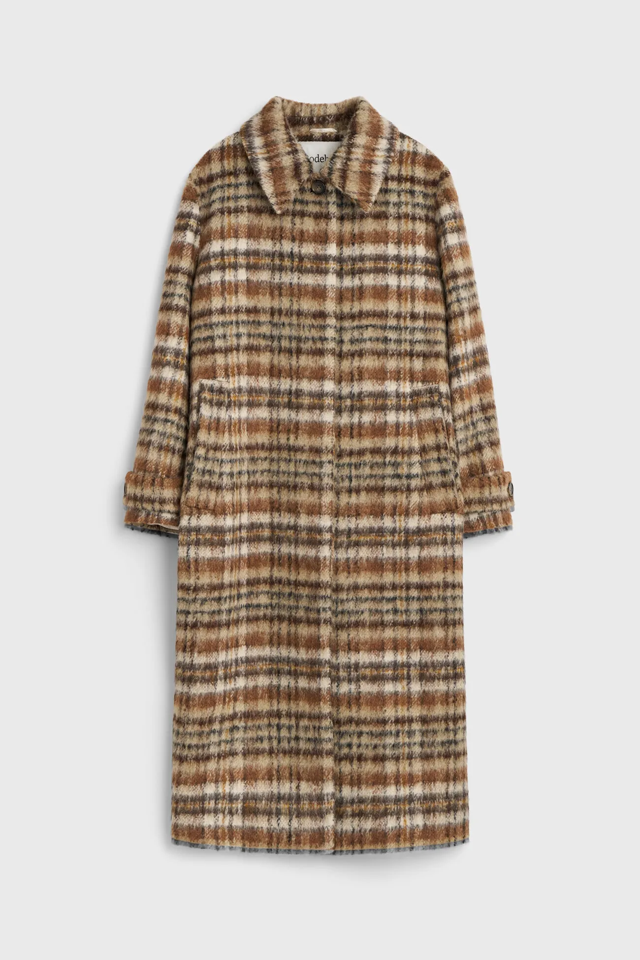 Aida brushed check coat