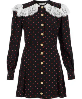 ALESSANDRA RICH 'silk polka dot mini dress