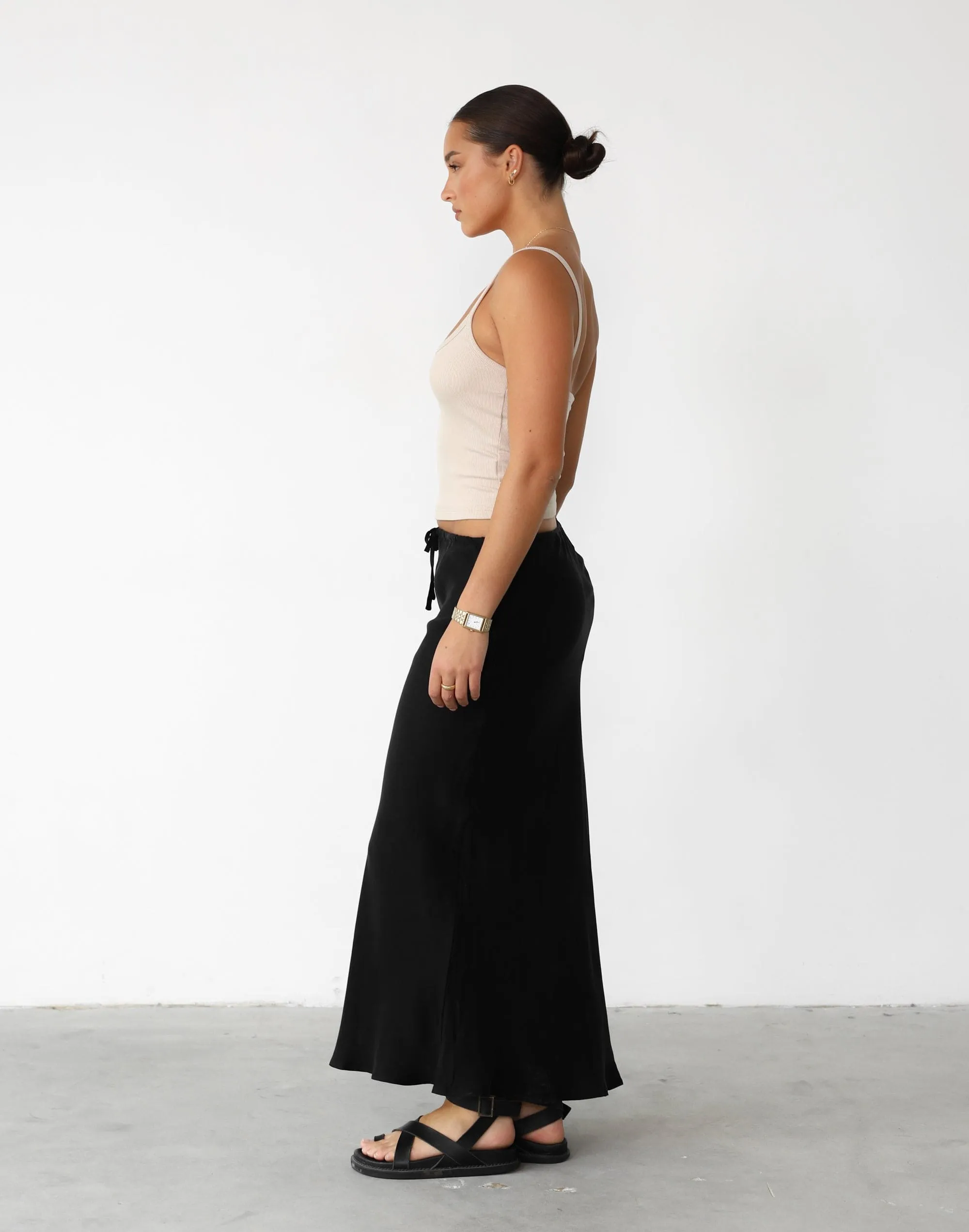 Amalie Maxi Skirt (Black)