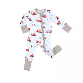 Angel Dear - Firetruck Dalmations Zipper Romper