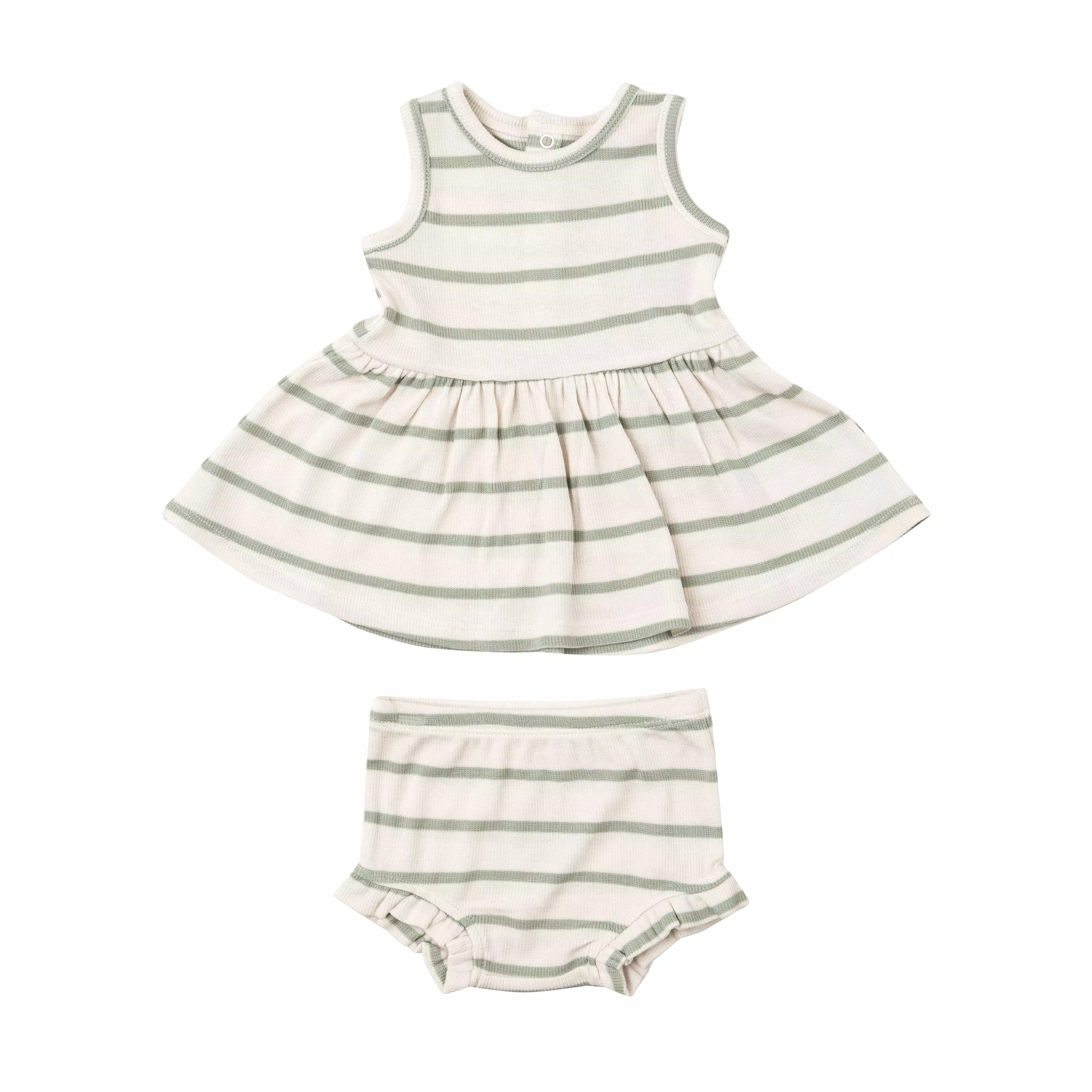 Angel Dear Peplum Tank & Bloomer Set - Desert Sage + Sugar Swizzle