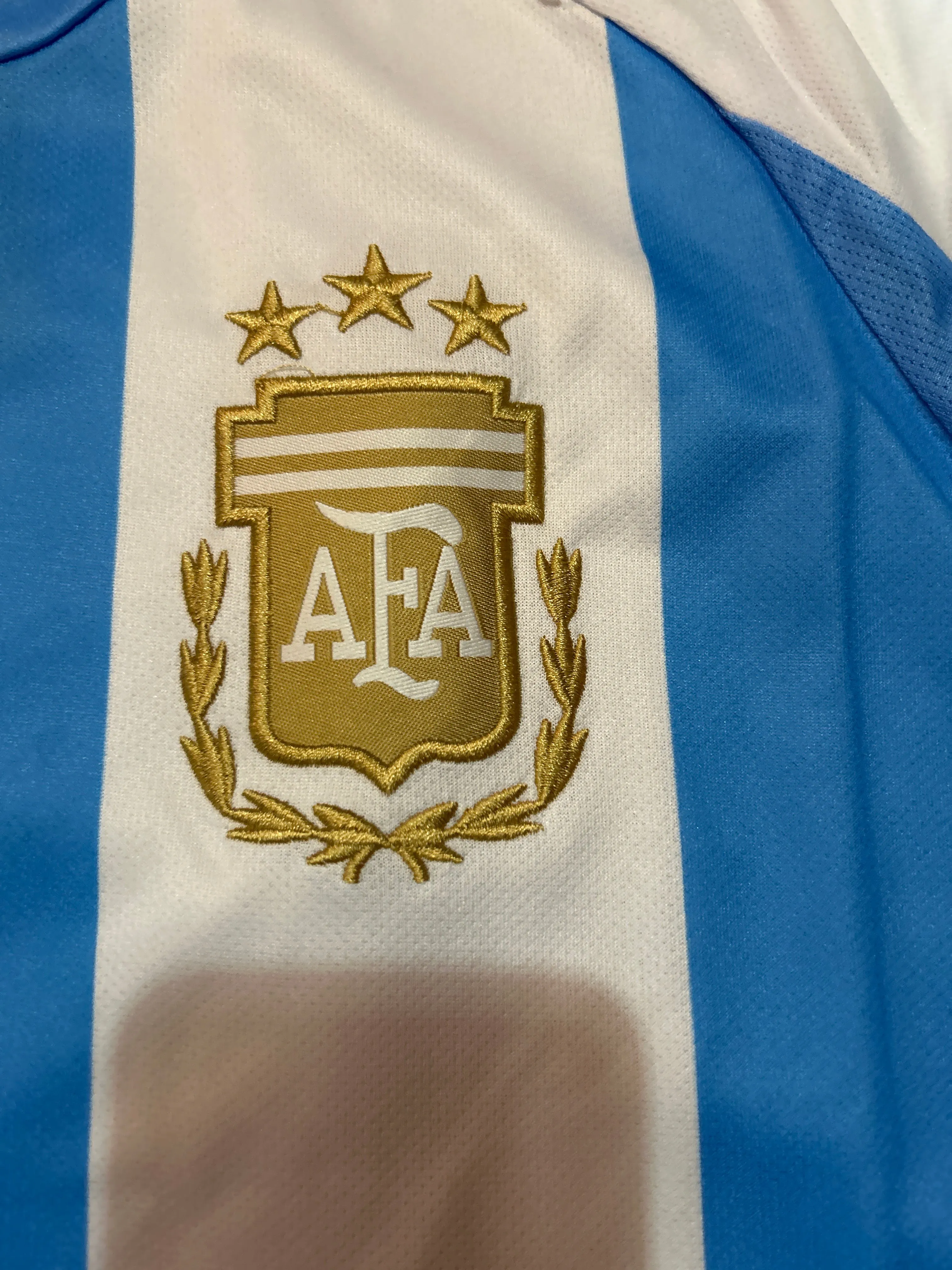 Argentina Soccer Team Striped Jersey and Shorts Set