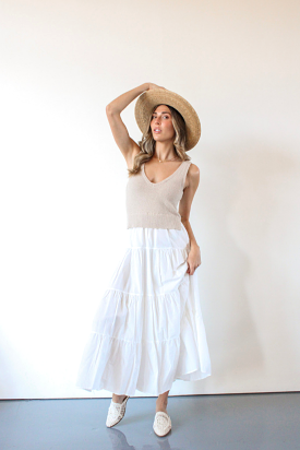 Aries Maxi Dress in White