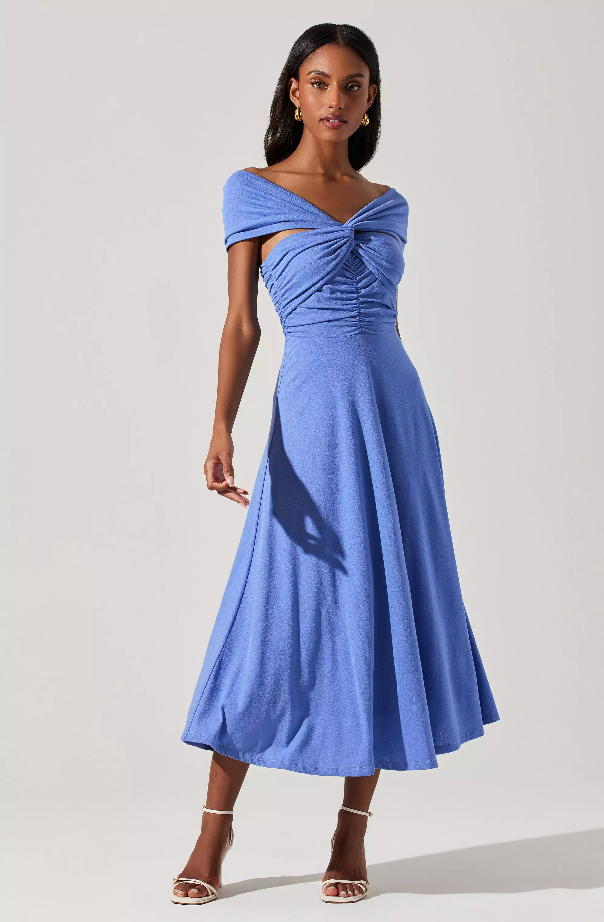 Balto Off Shoulder Midi Dress