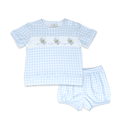 Bayou Bloomer Set - Blue Honeycomb