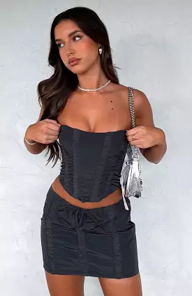 Between The Lines Bustier Black