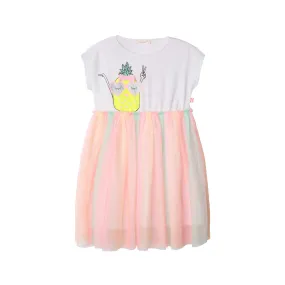 Billieblush White And Multicolor Girl Dress