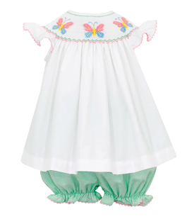 Bloomer Set - Smocked Spring Butterflies