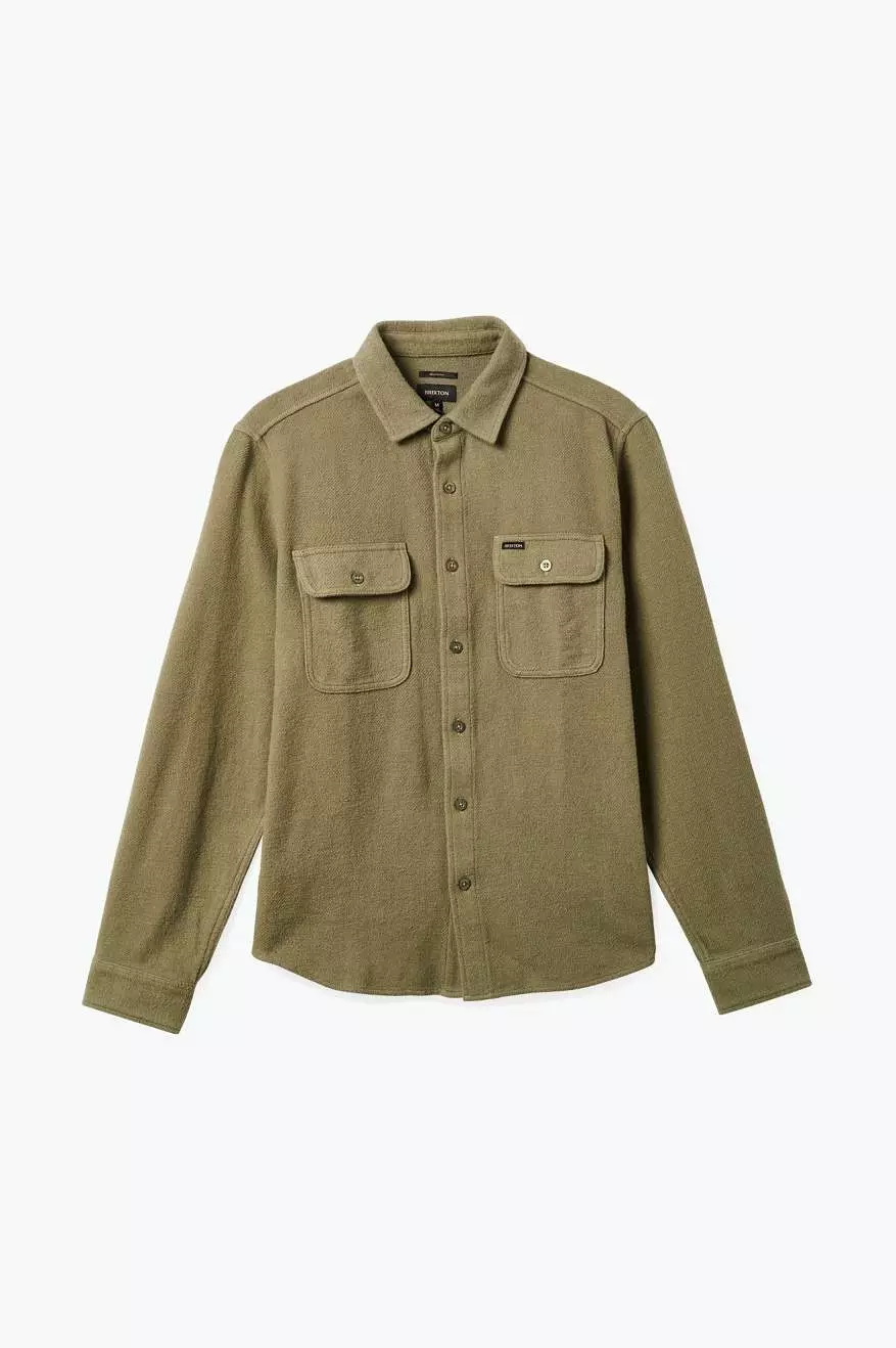 Bowery Textured Loop Twill Overshirt - Olive Surplus