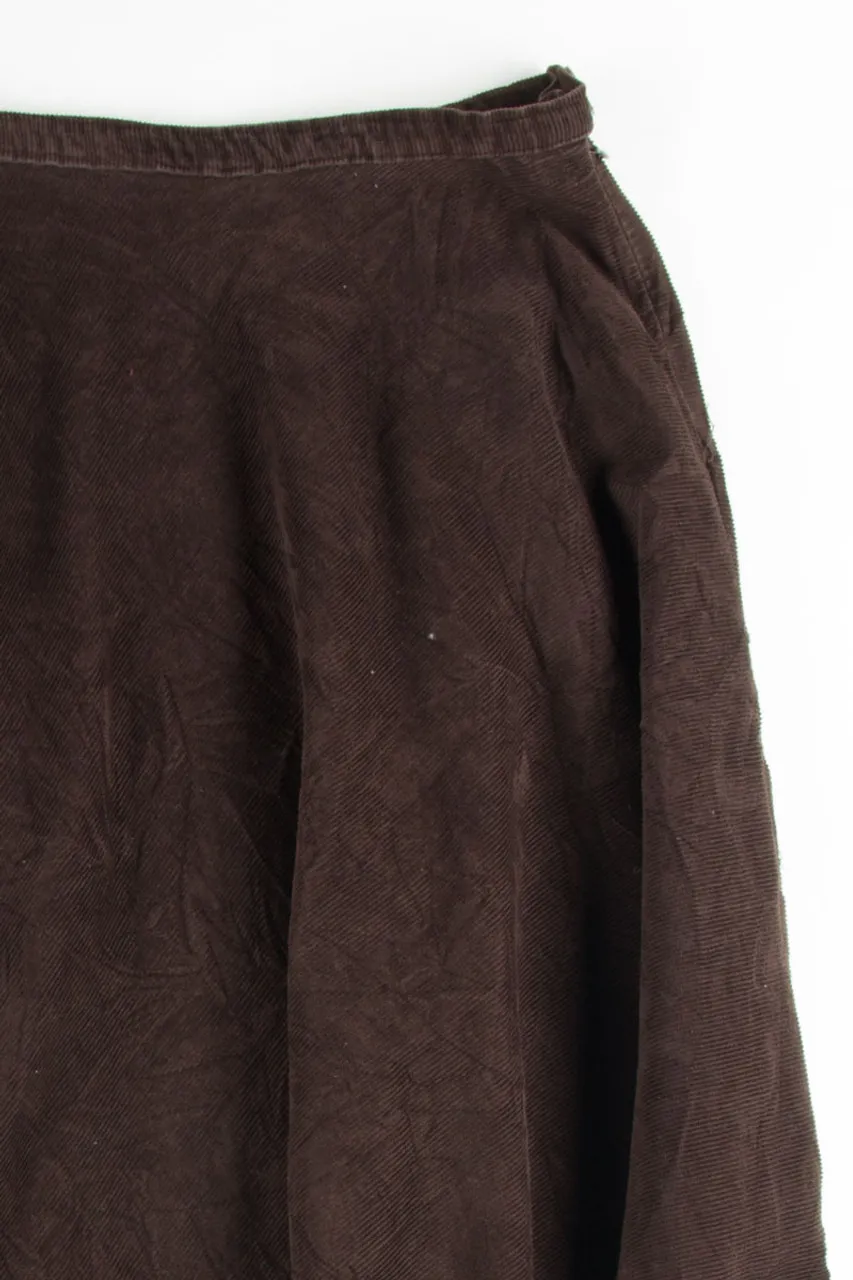 Brown Corduroy Maxi Skirt