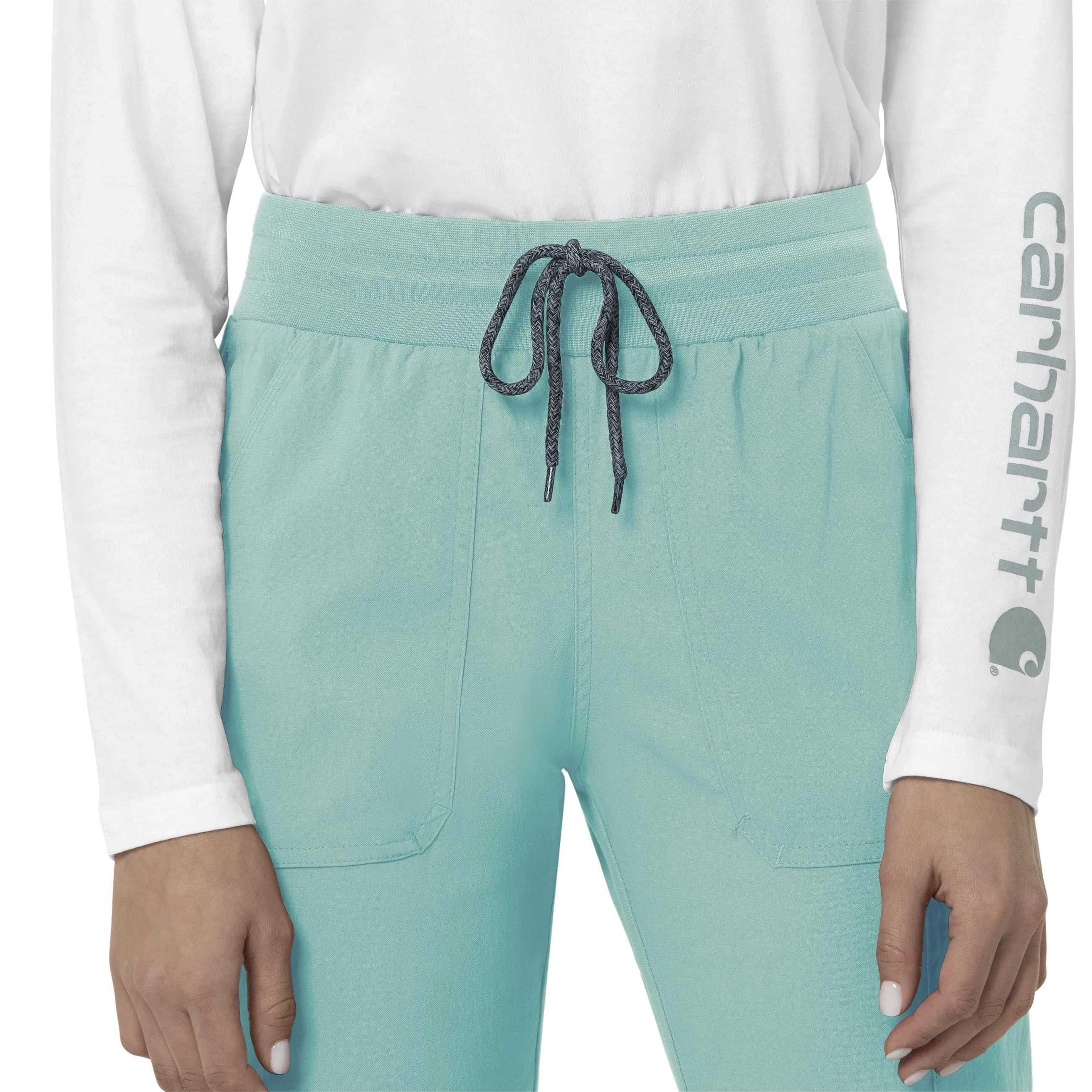 Carhartt Rugged Flex Peak Women's Slim Leg Scrub Pant - Aqua Sea