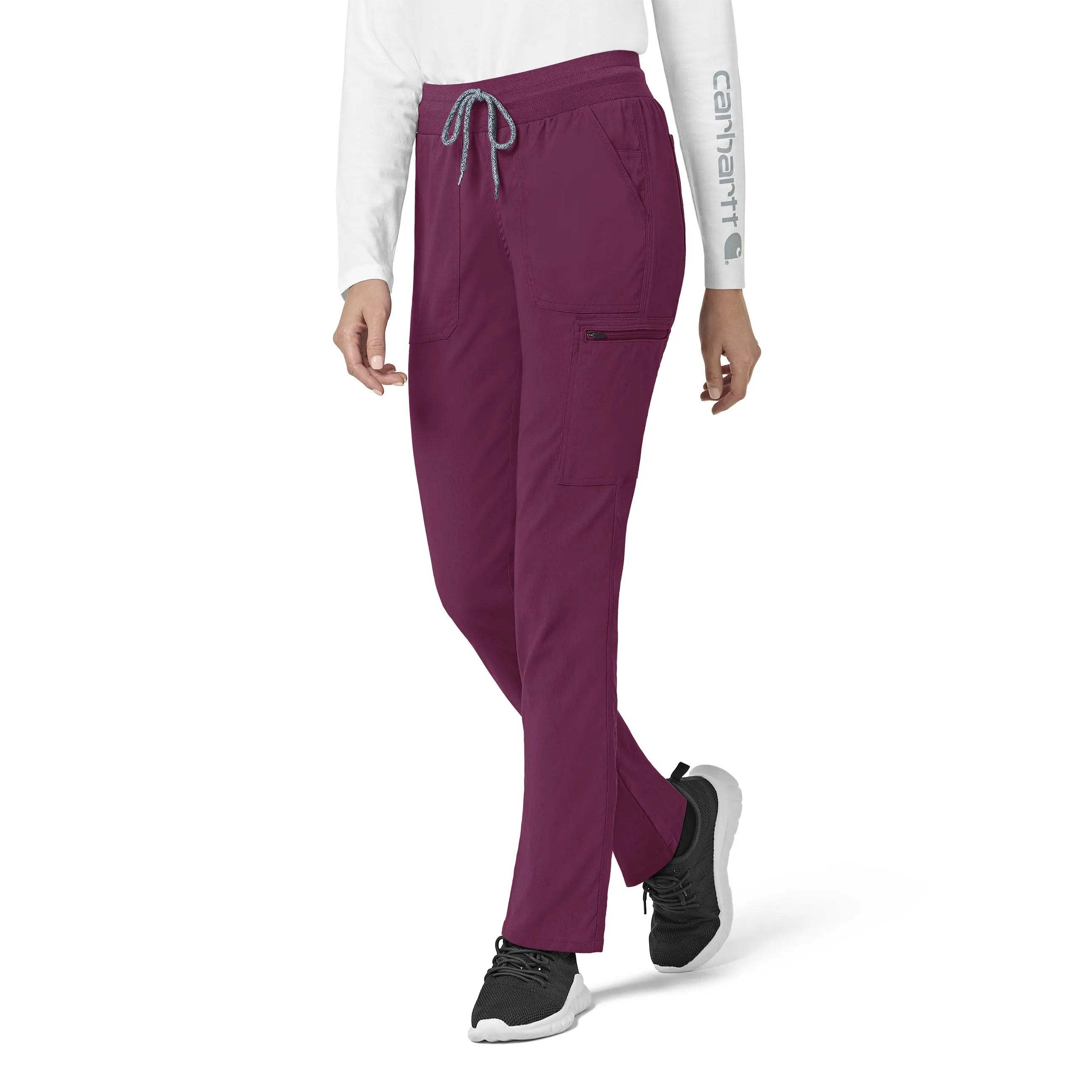 Carhartt Rugged Flex Peak Women's Slim Leg Scrub Pant - Wine