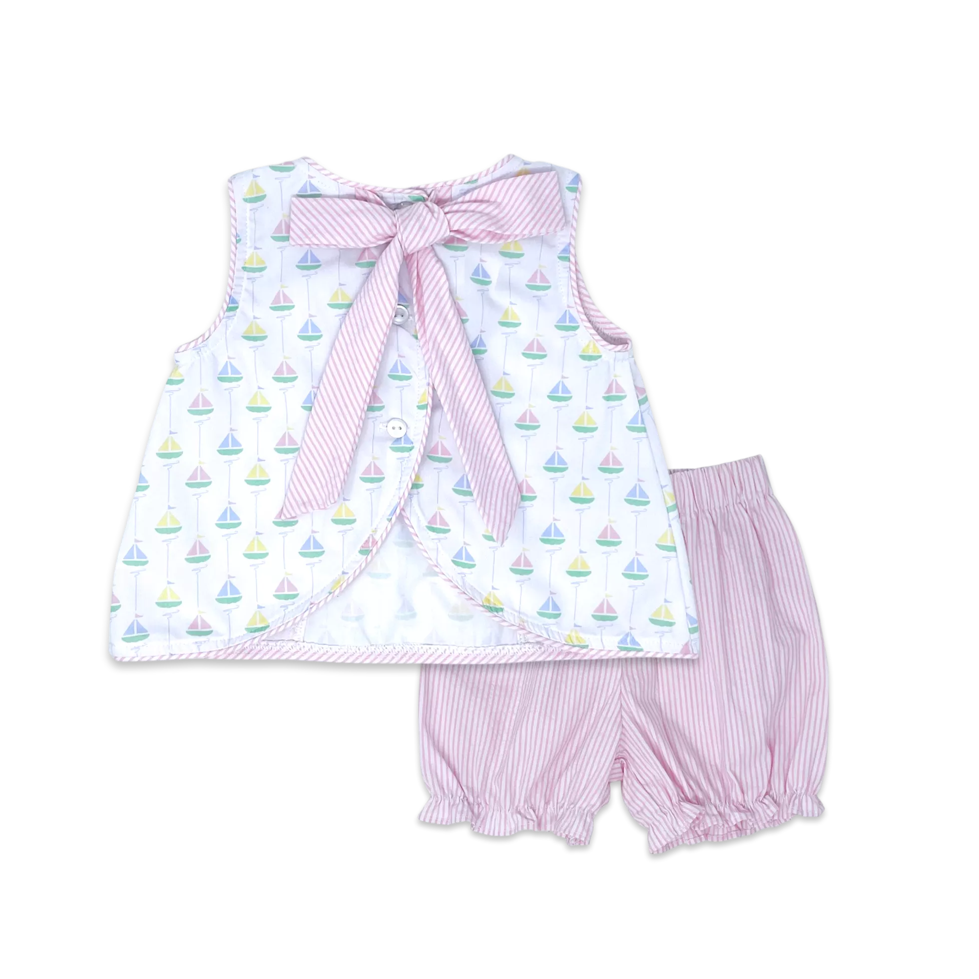 Channing Bloomer Set - Pink Seaside Sailboats