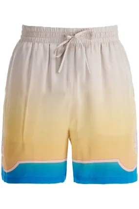 COLORFUL SILK BERMUDA SHORTS SET