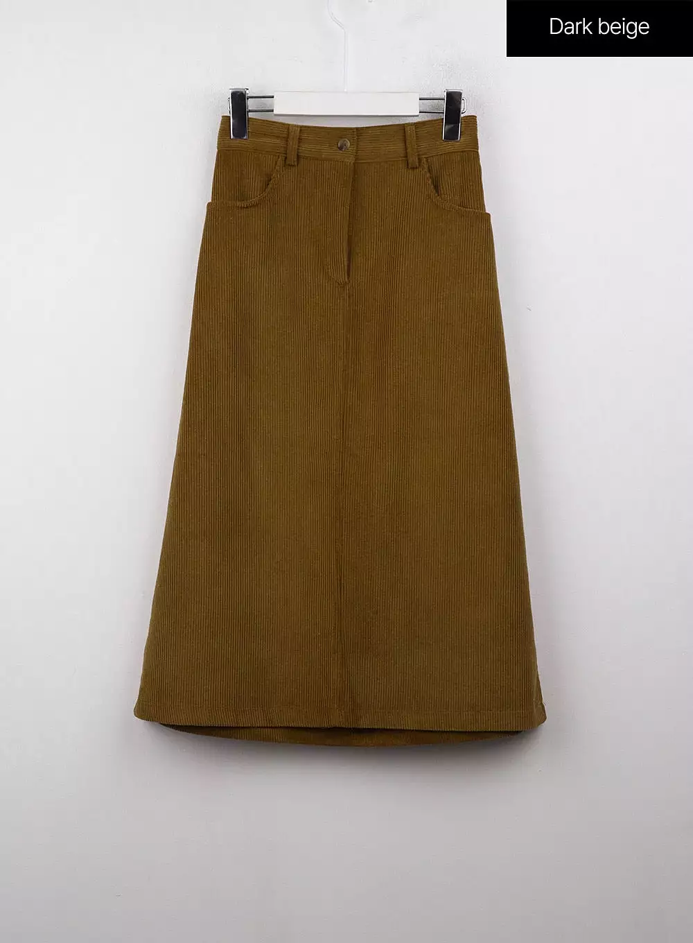 Corduroy Mid Waist Maxi Skirt OJ415