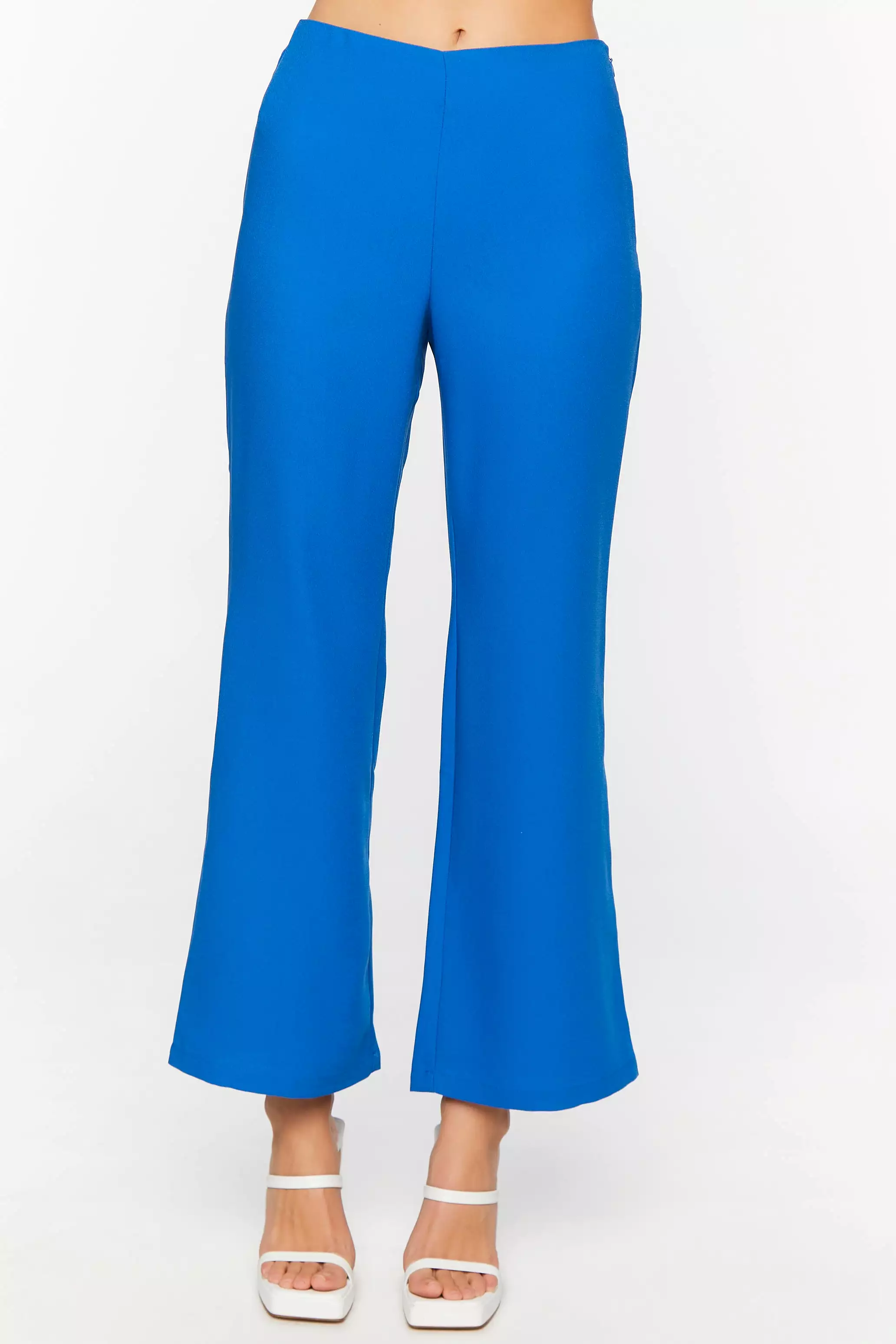 Crepe Flare-Leg Pants