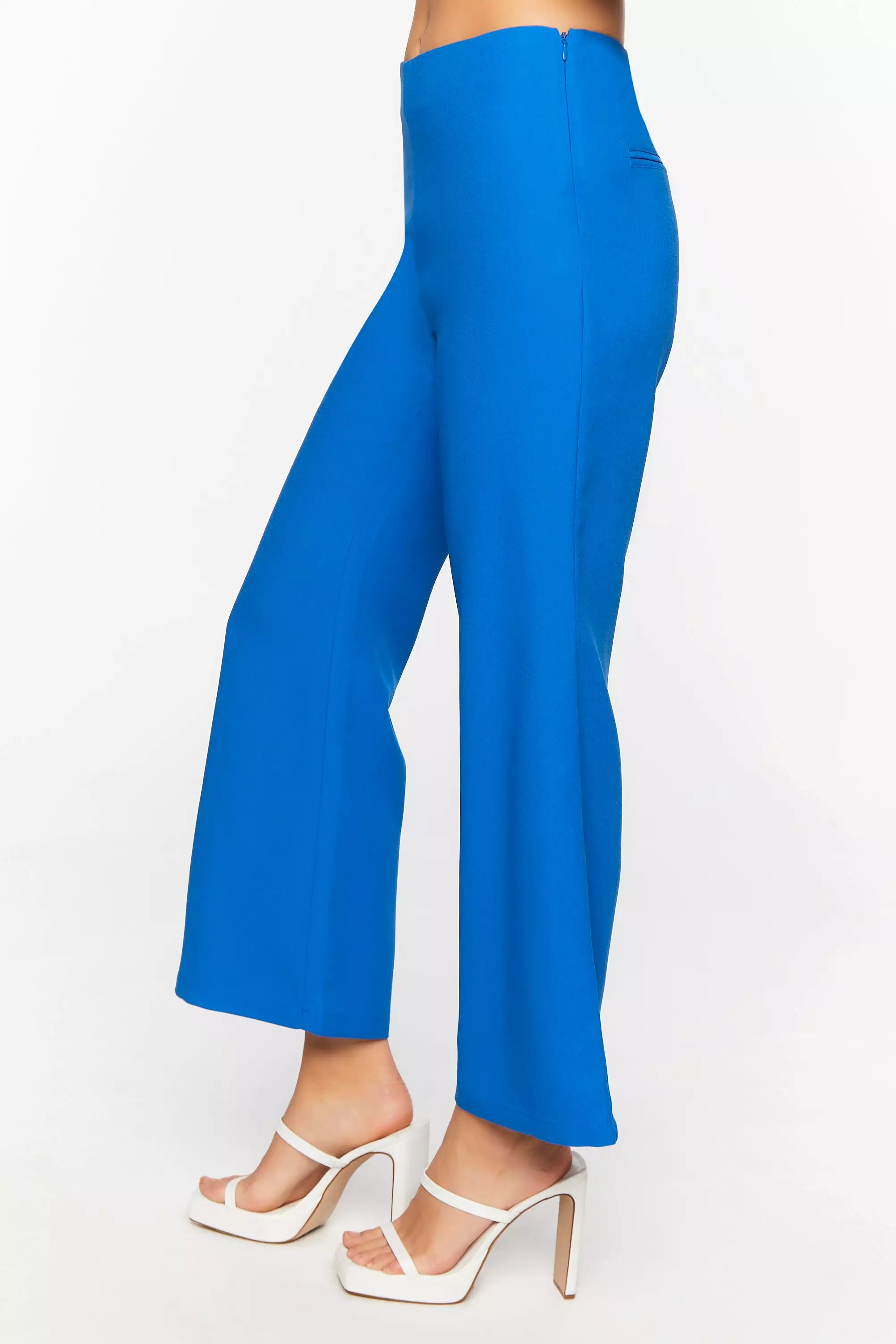 Crepe Flare-Leg Pants