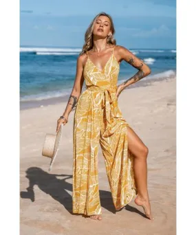 Cupshe Tropical Sunshine Sleeveless Wide Leg Jumpsuit