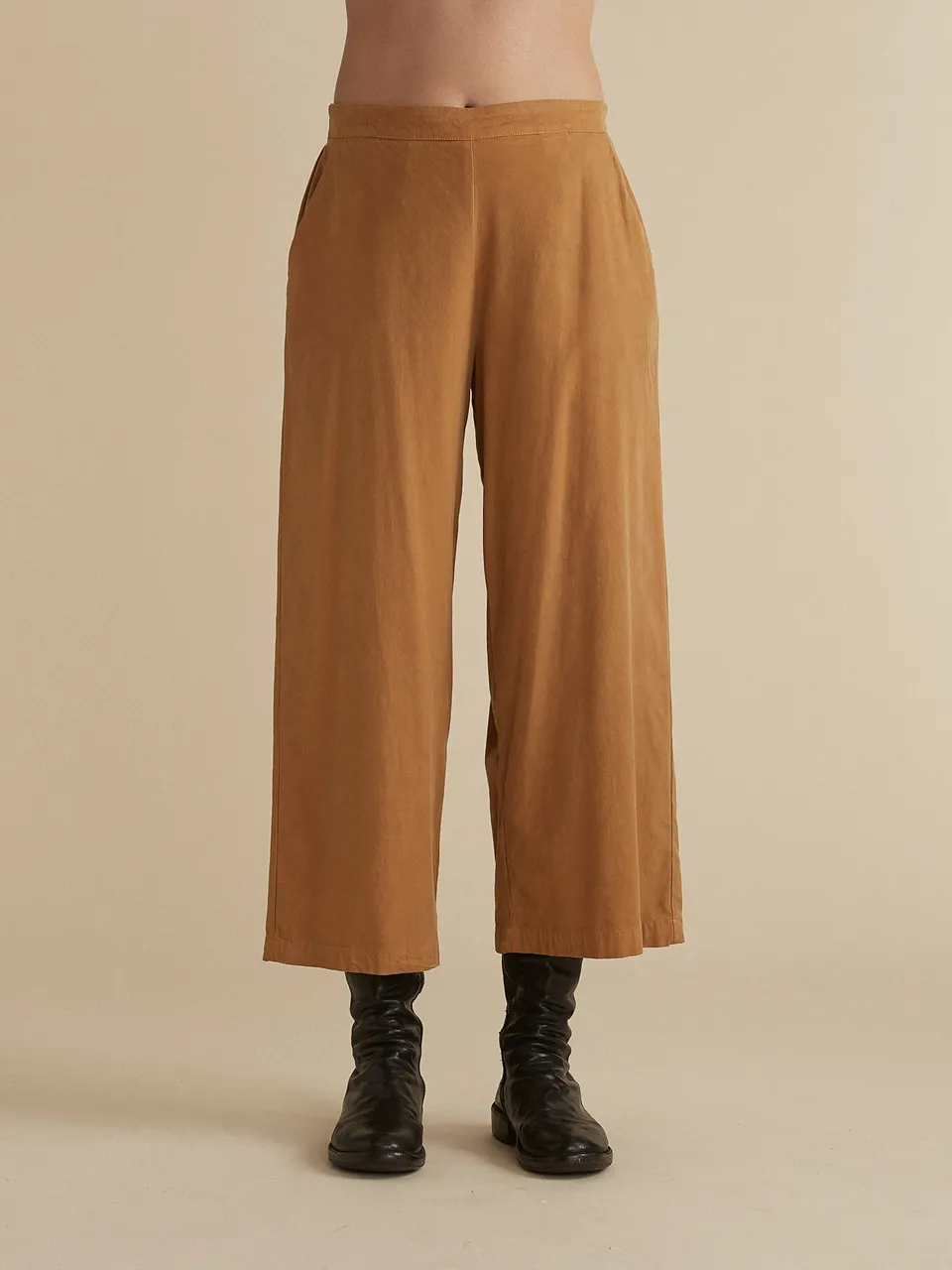 Cut Loose Tencel Modal Crop Wide Leg Pant