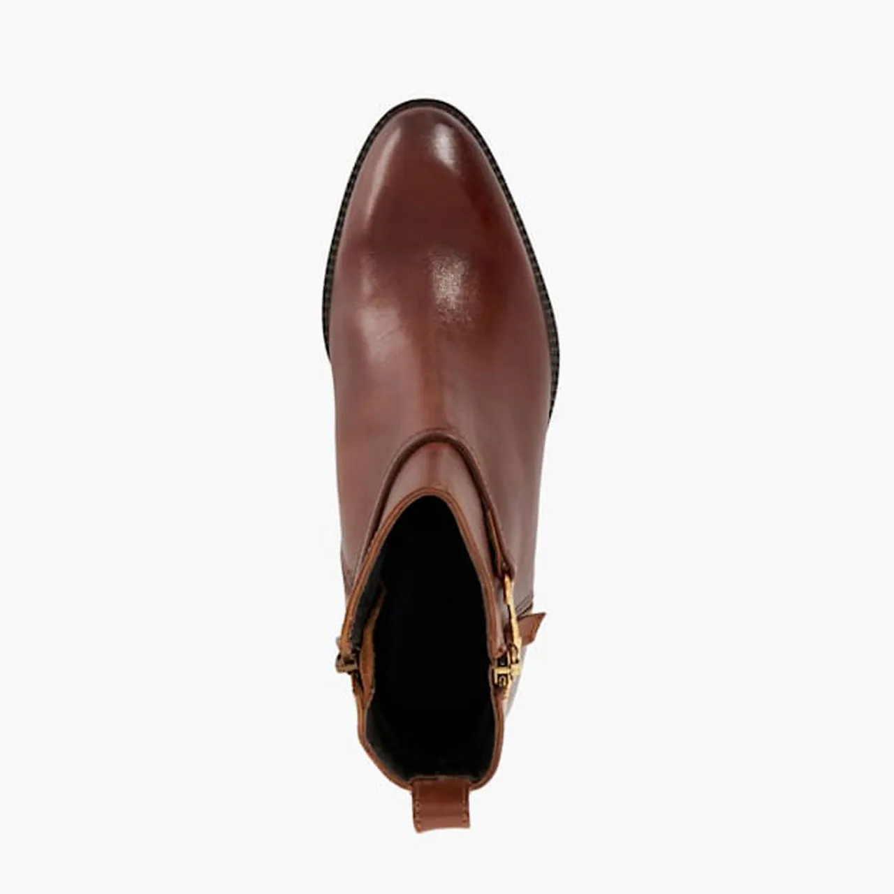 DUNE LONDON Parklyn Buckle-Detail Leather Ankle Boots - Brown