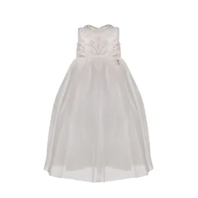 Elie Saab Warm White And Gold Baptism Dress