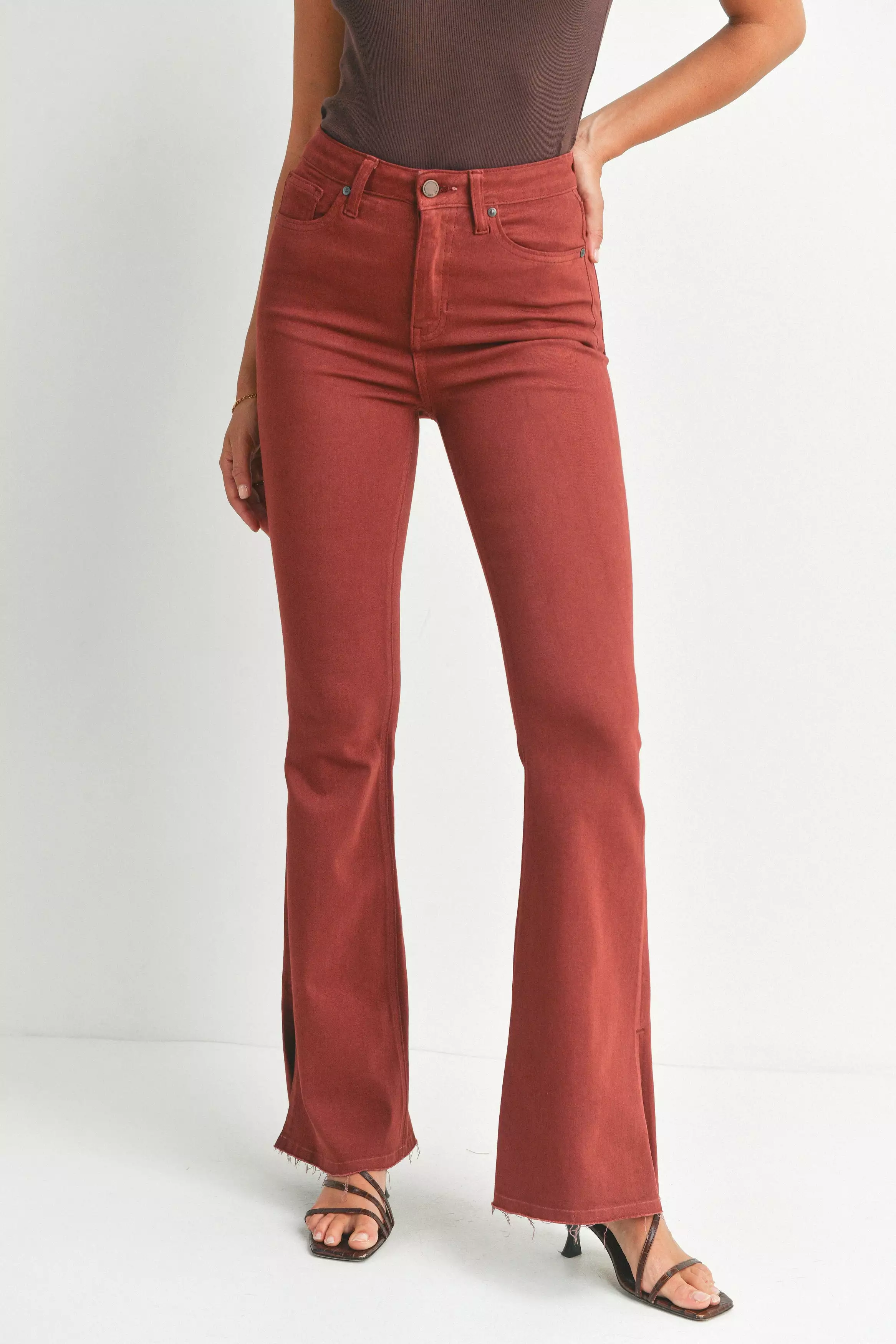 Emma Flare Jeans Brick