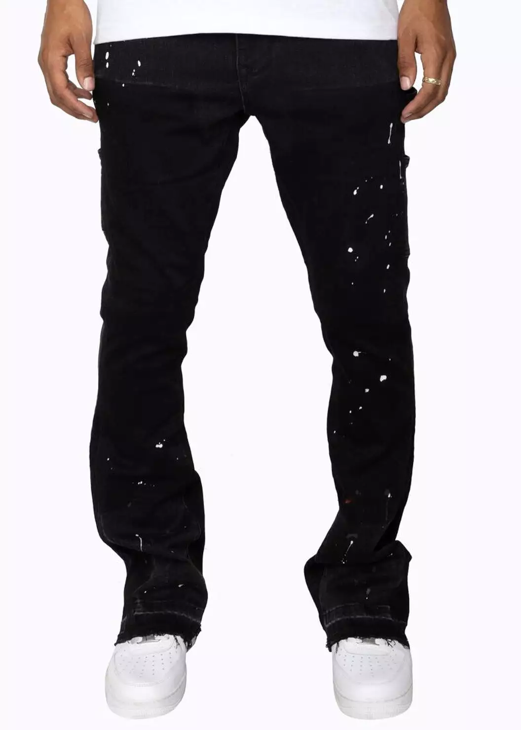 Eptm Black Pocket Flare Jeans