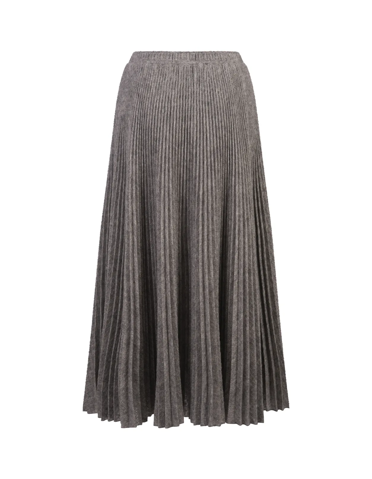 ERMANNO SCERVINO Grey Mohair Blend Pleated Midi Skirt