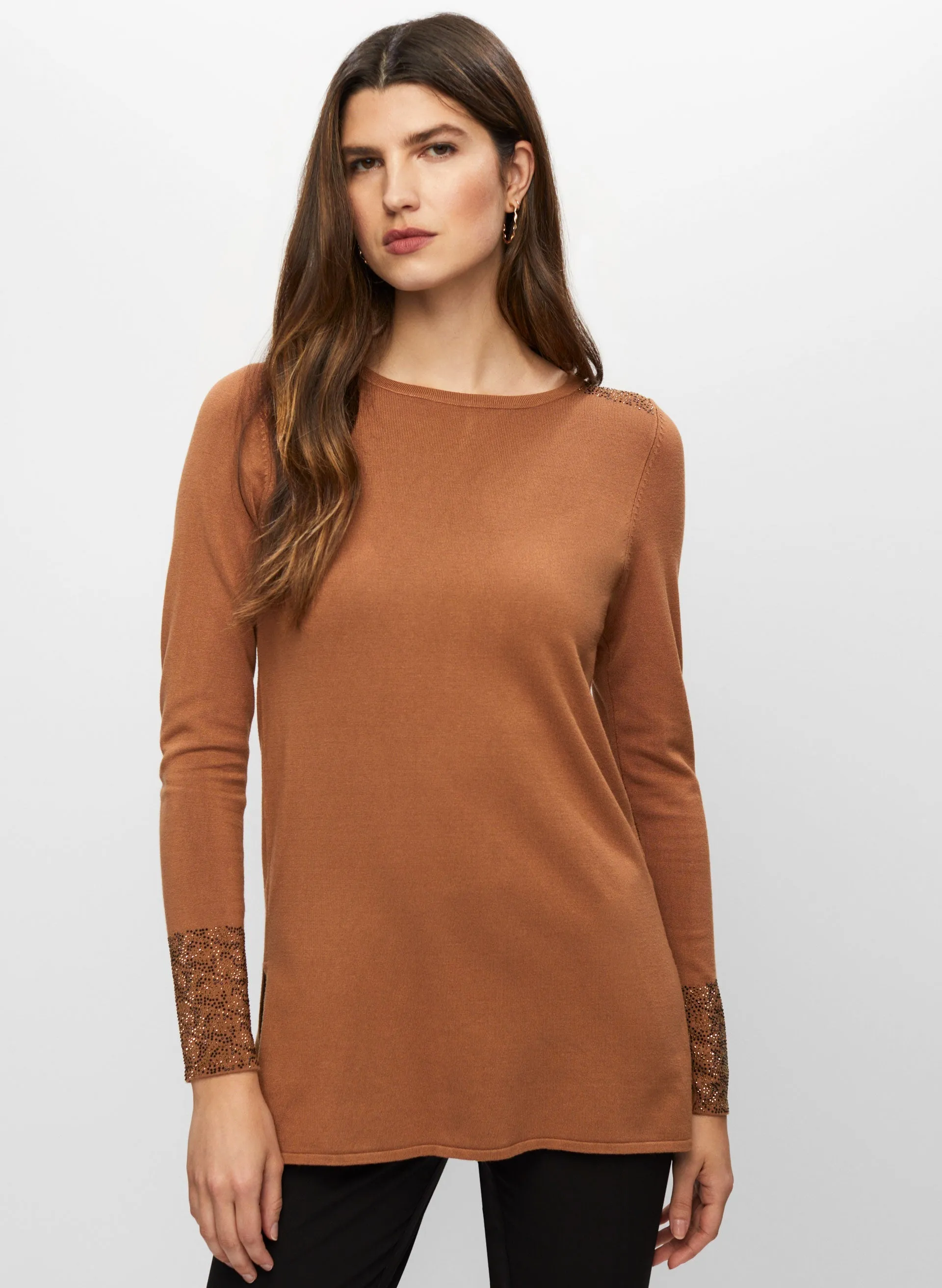 Essential Embellished Tunic Sweater