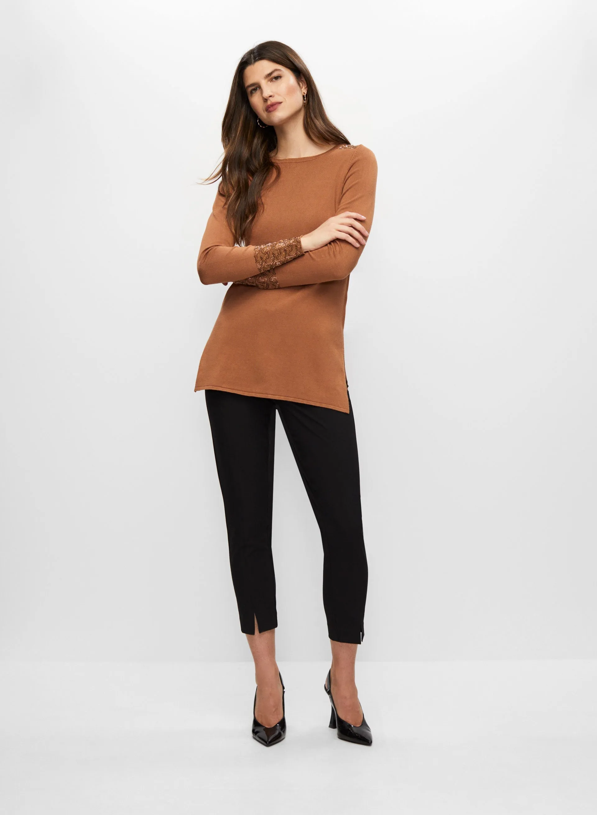 Essential Embellished Tunic Sweater