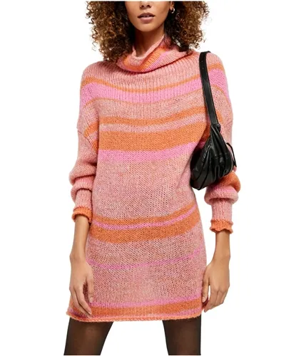 Free People Womens Striped Tunic Sweater