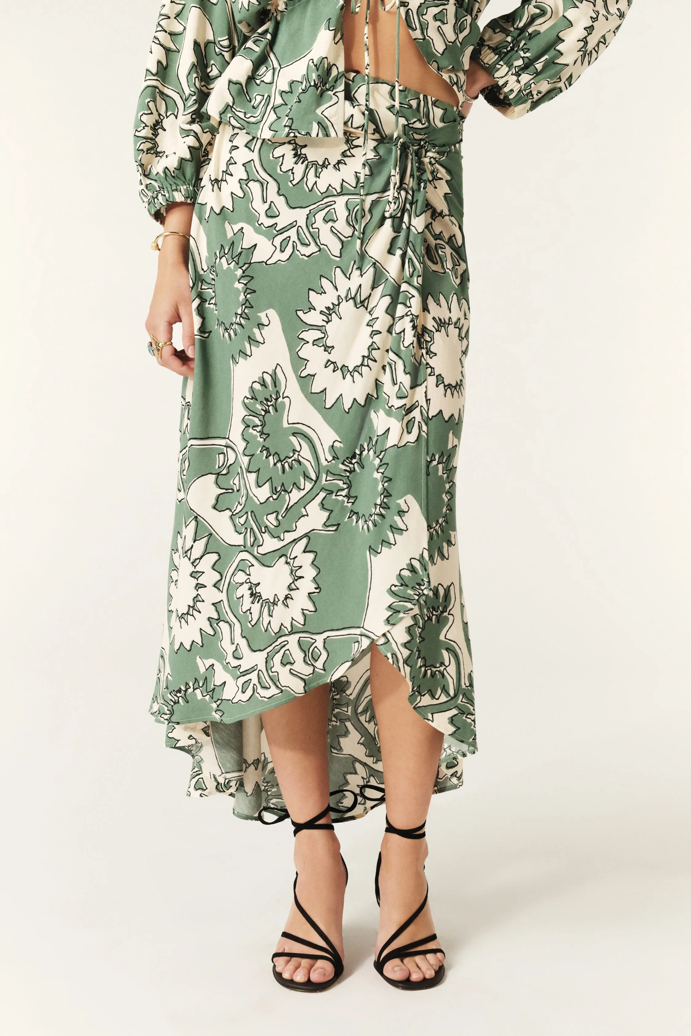 FYBO midi wrap skirt