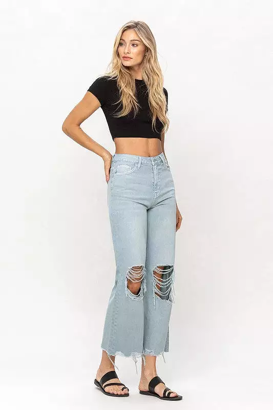 Gigi Dusty Skies 90's Vintage Crop Flare Jeans [ONLINE EXCLUSIVE]