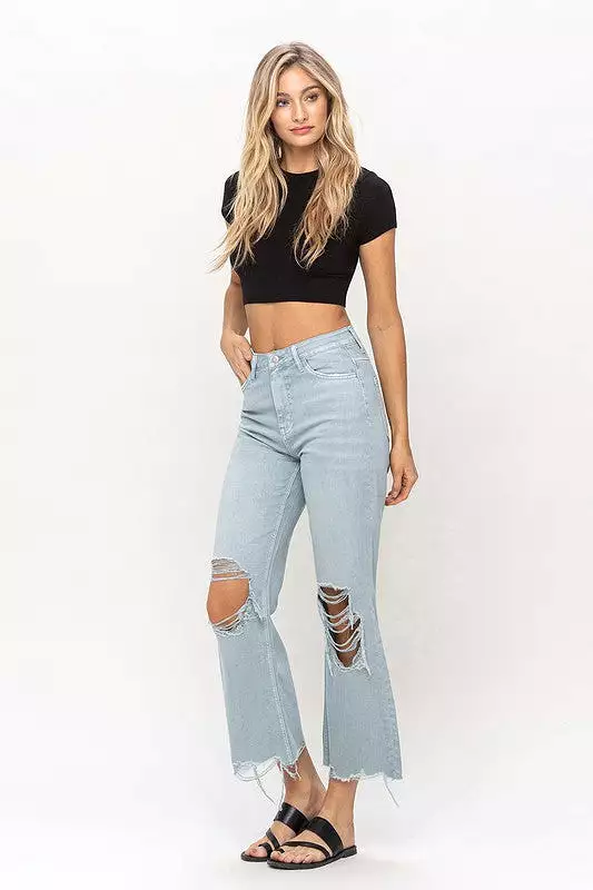 Gigi Dusty Skies 90's Vintage Crop Flare Jeans [ONLINE EXCLUSIVE]