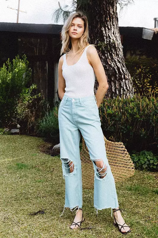 Gigi Dusty Skies 90's Vintage Crop Flare Jeans [ONLINE EXCLUSIVE]