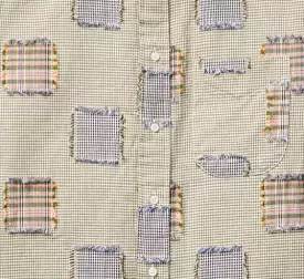 GITMAN BROS VINTAGE Multi Swatch Poplin Cuban Collar Overshirt