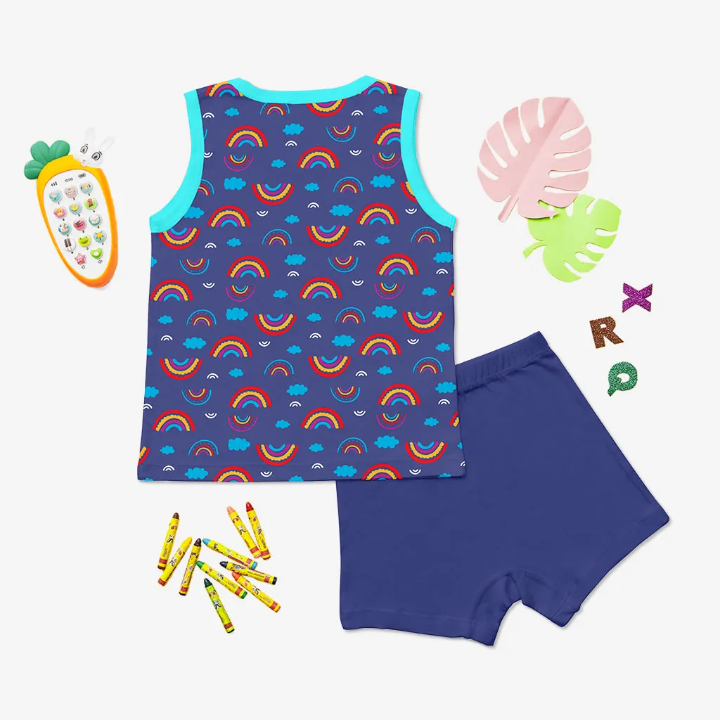 Glow Top & Shorts Set - Rainbow Smiles