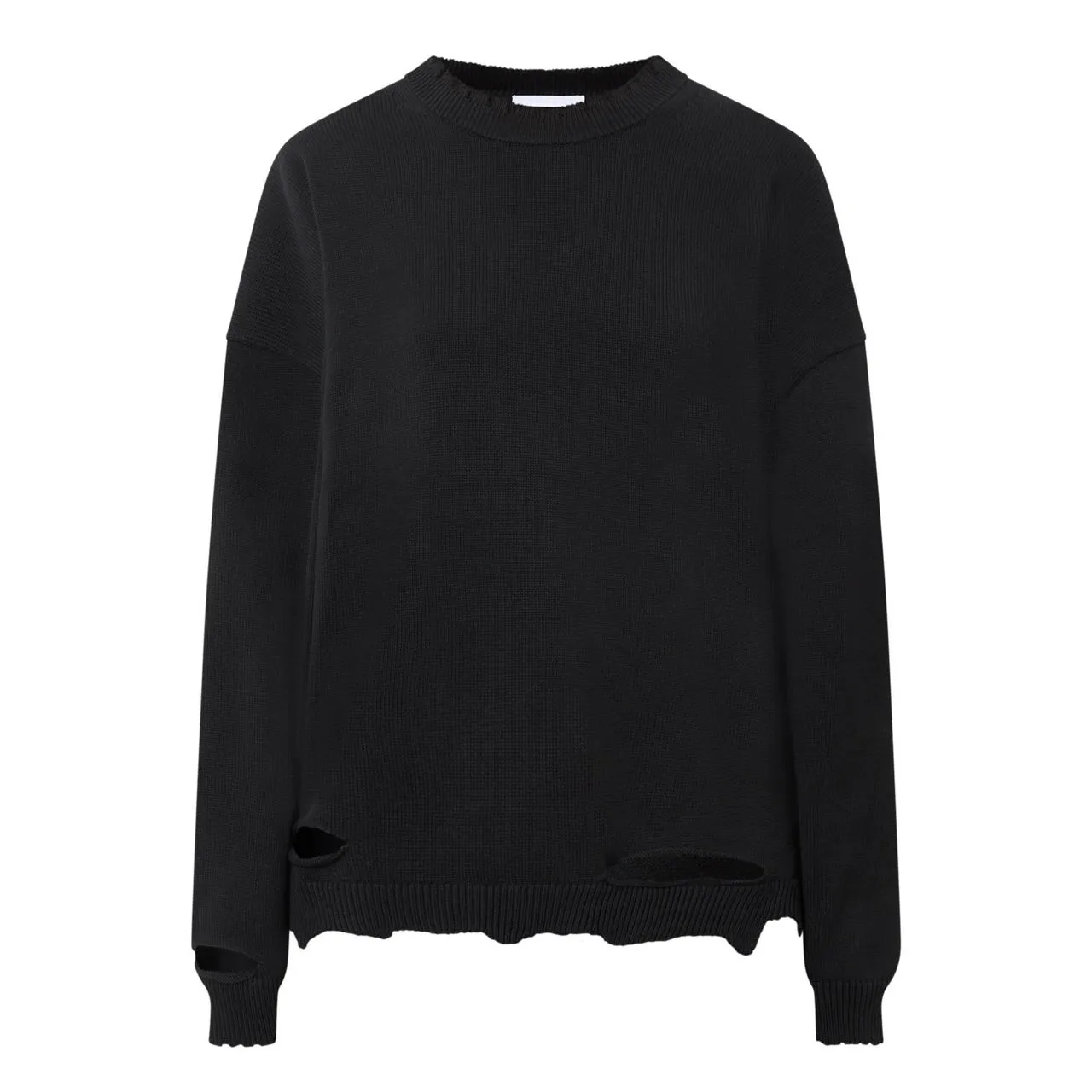 HELMUT LANG Distressed Sweater - Black