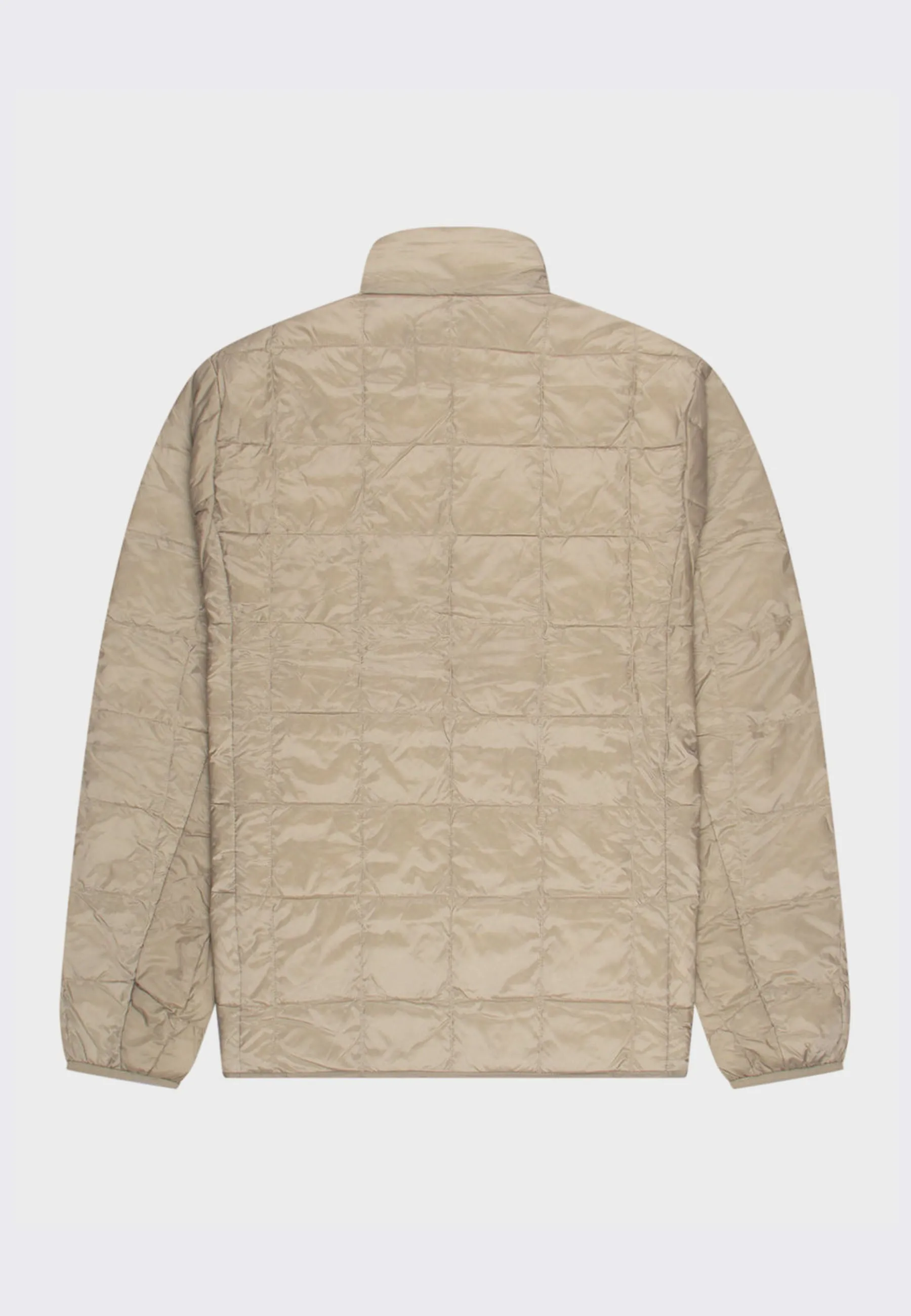 Hi Neck Zip Down Jacket - khaki