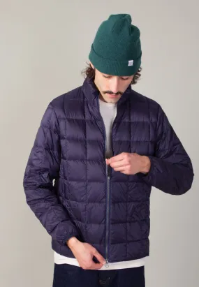 Hi Neck Zip Down Jacket - navy