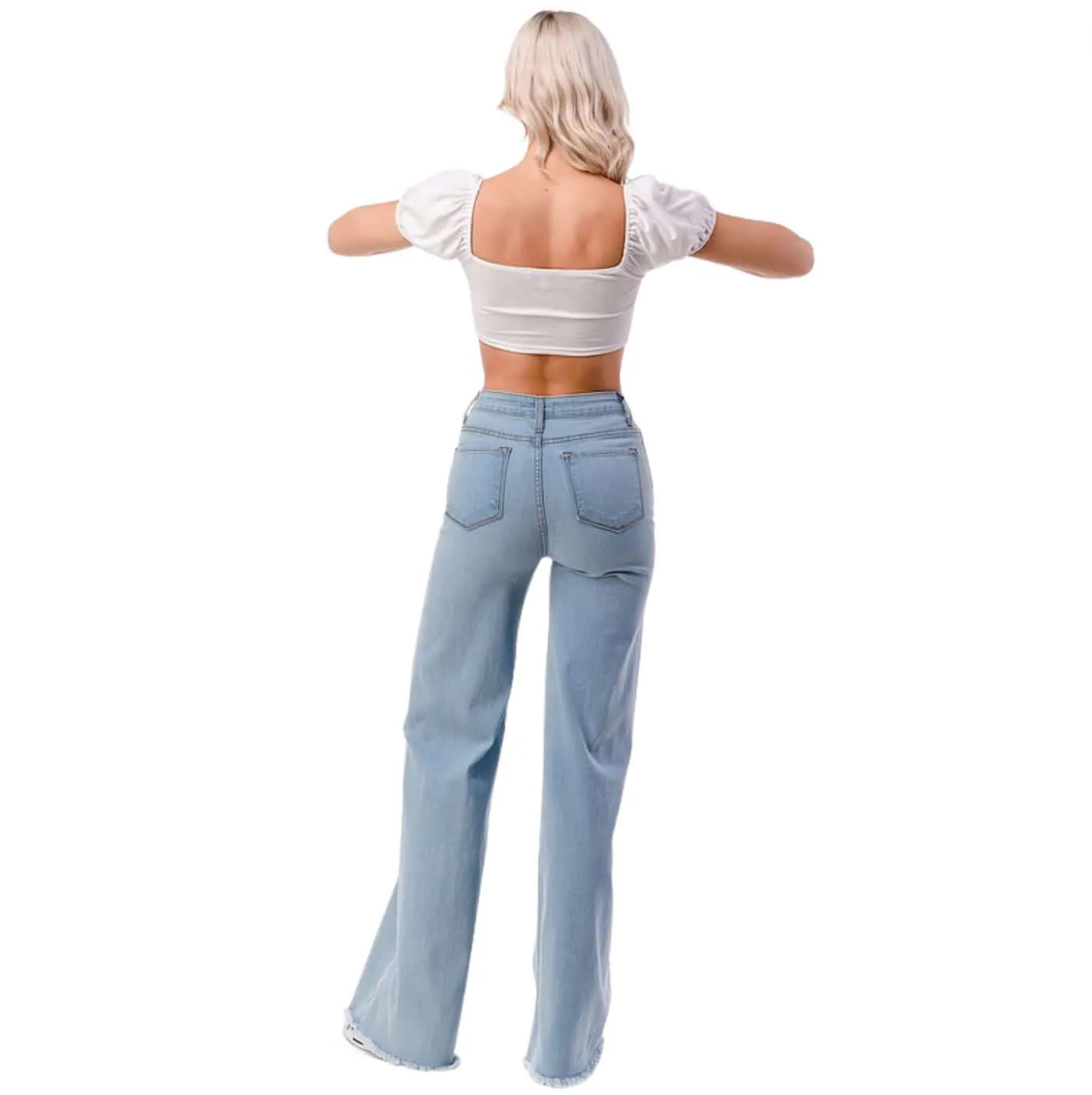 High Waist Flare Leg Denim Jeans Made in USA