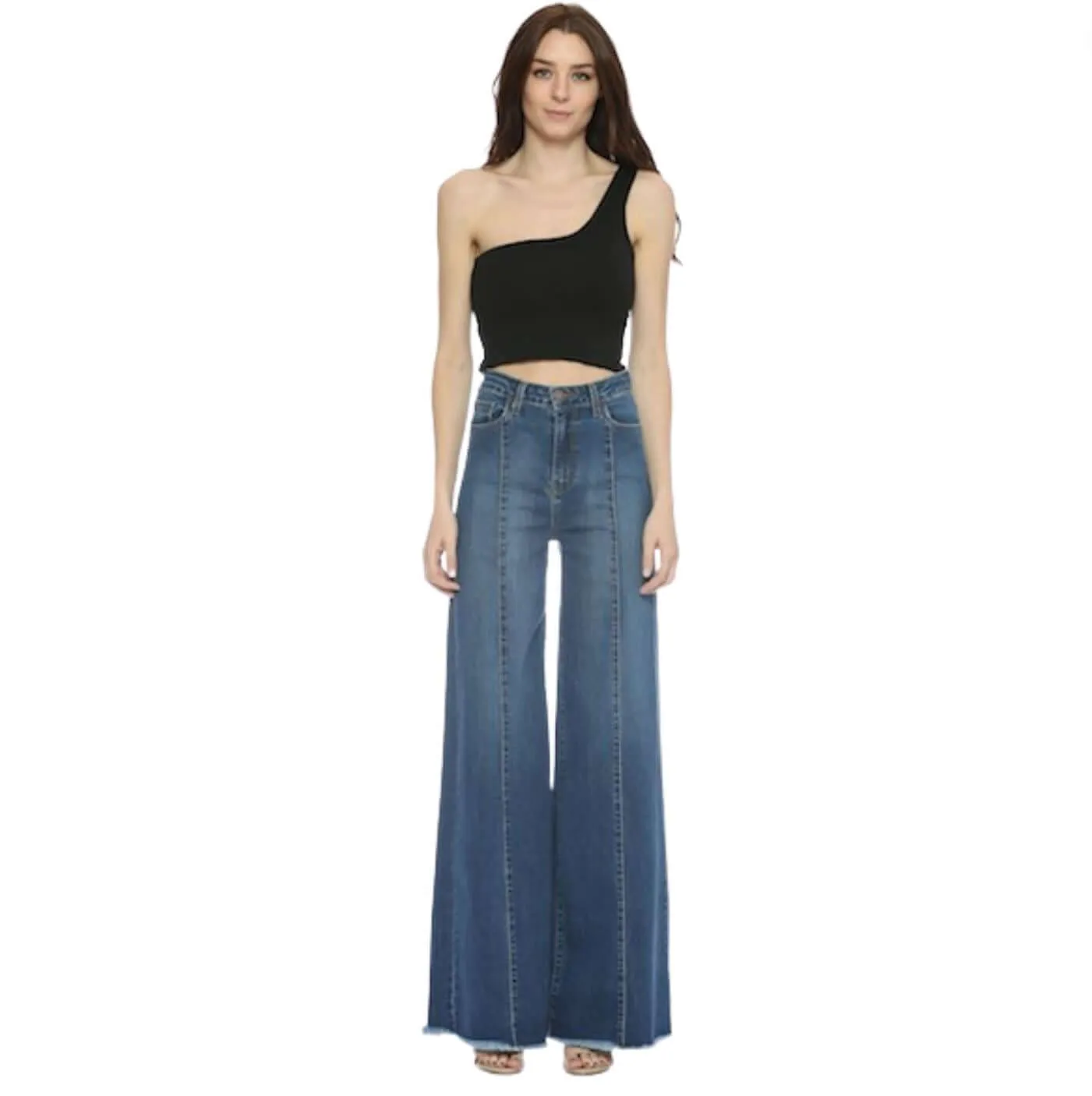 High Waist Flare Leg Denim Jeans Made in USA