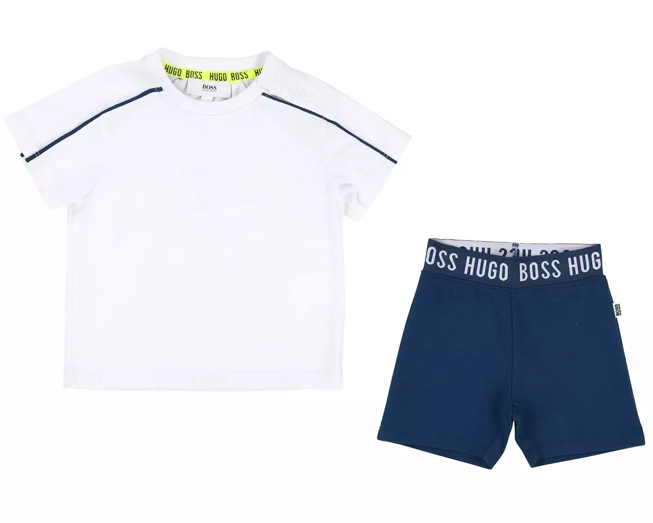 Hugo Boss Baby's J08032 V41 Shorts Set White Blue