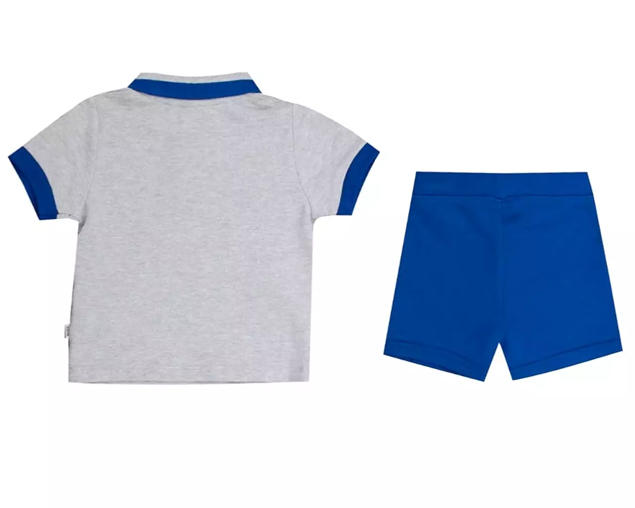 Hugo Boss Baby's J08039 M48 Polo Shorts Set Grey Blue