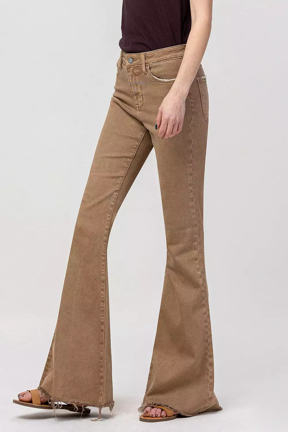 In The Sand Flare Jeans Mink