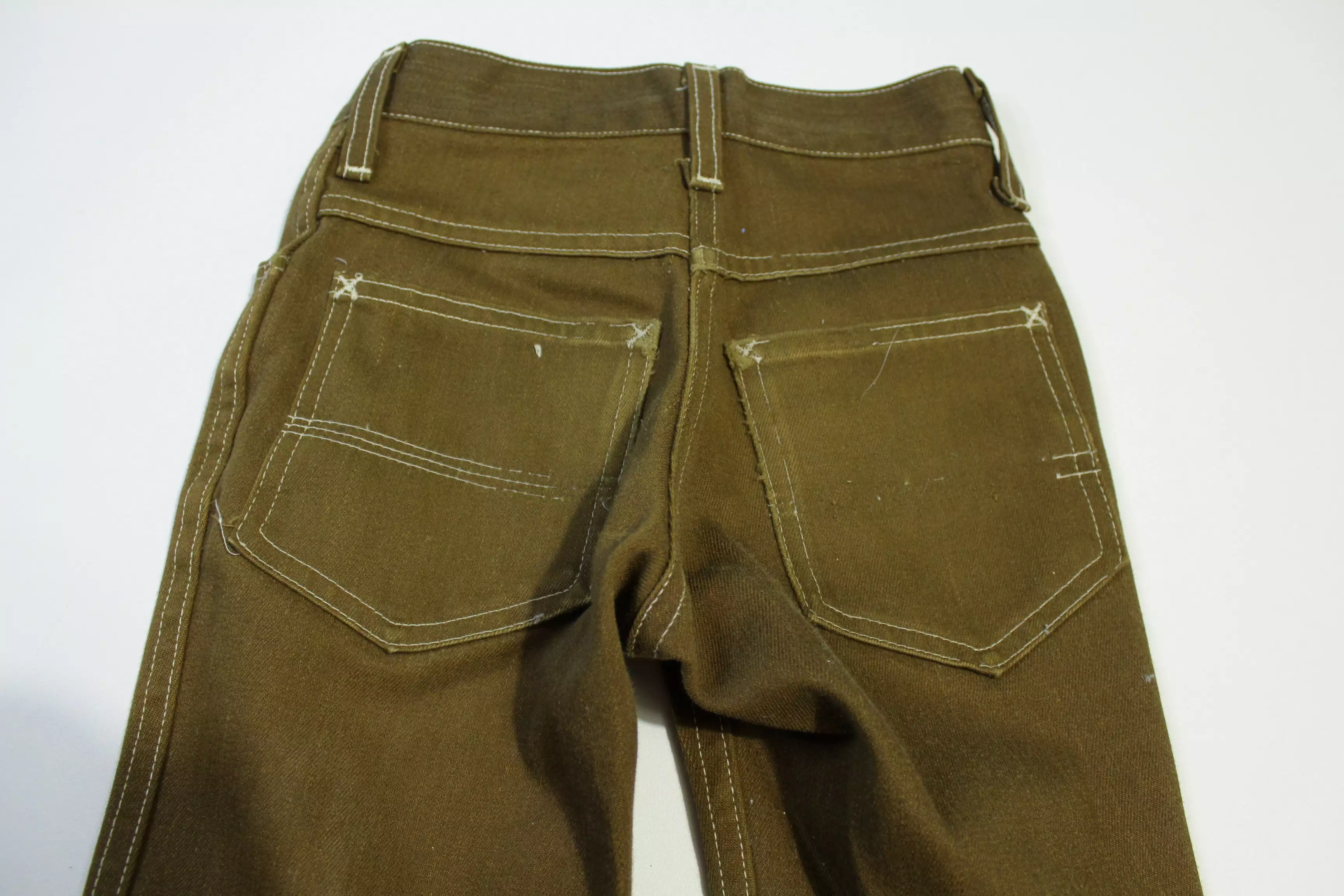 JCPenney MW Kids Vintage Brown w/ White Stitching 70's Flare Jeans