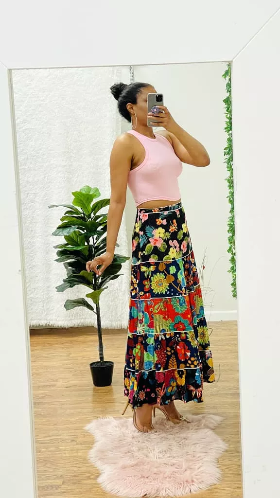 Jones maxi printed skirt