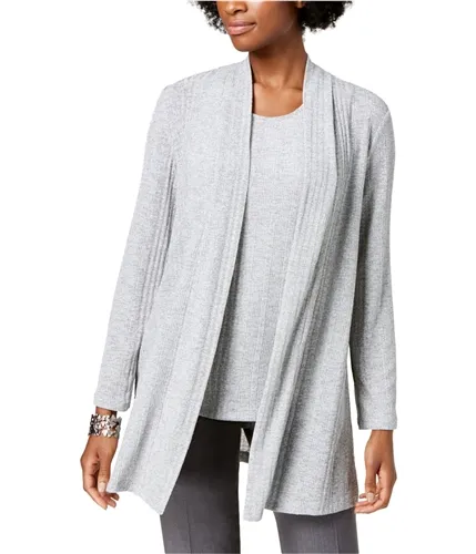 Kasper Womens Open-Front Cardigan Sweater, TW2