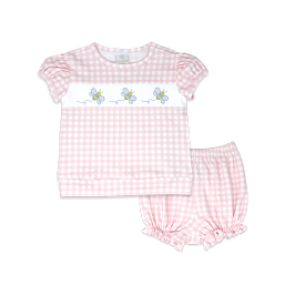 Lagniappe Bloomer Set - Pink Honeycomb